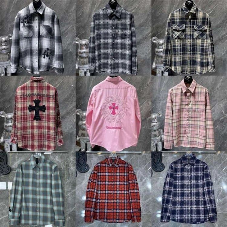Chrome Hearts Plaid Flannel Shirts | 7756478178