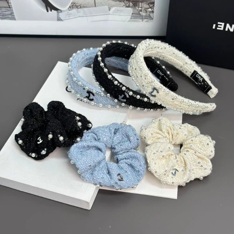 Chanel Tweed Pearl Hair Accessories Set [6 styles] | 7757302712