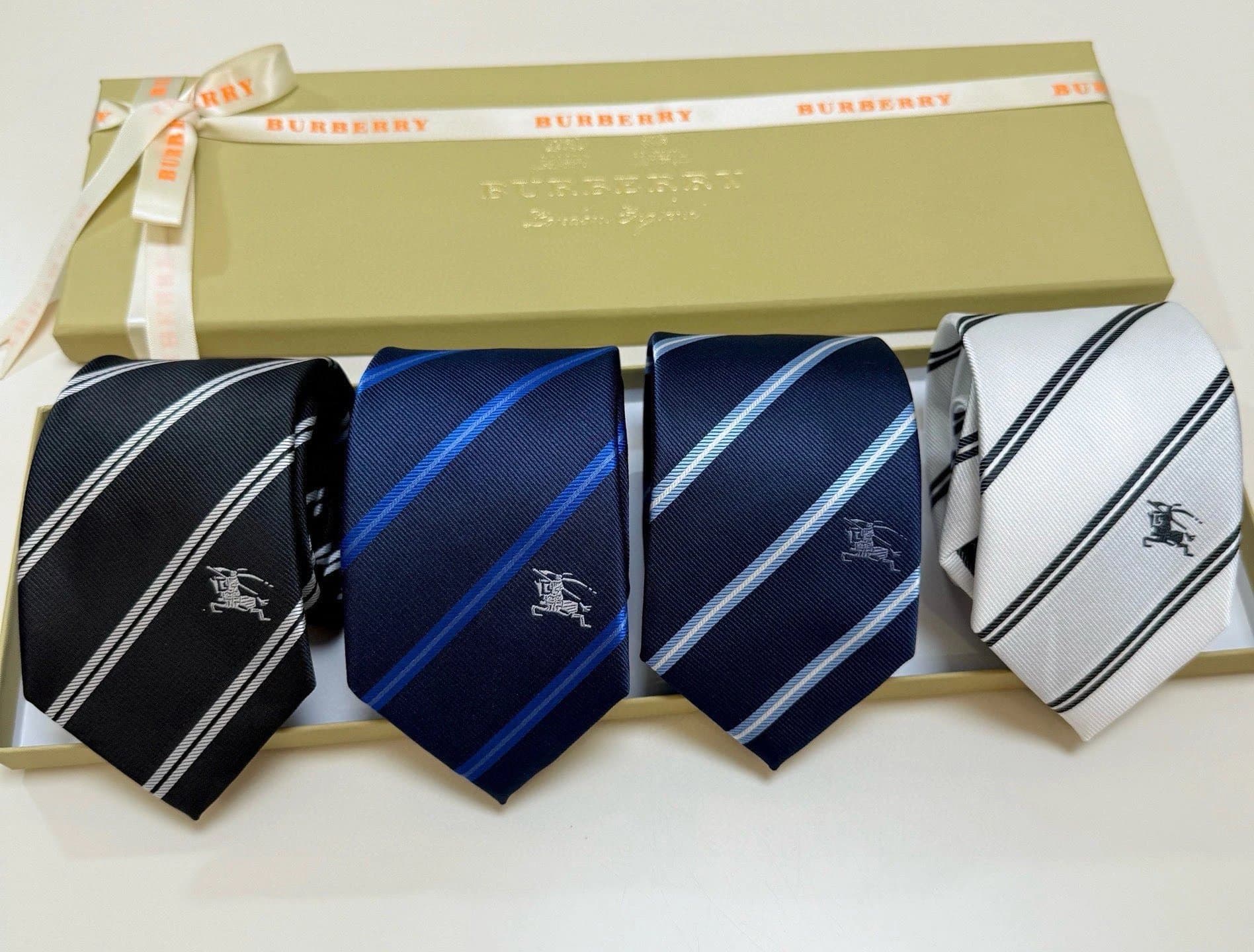 Burberry Equestrian Knight Stripe Neckties [4 styles] | 7757274414