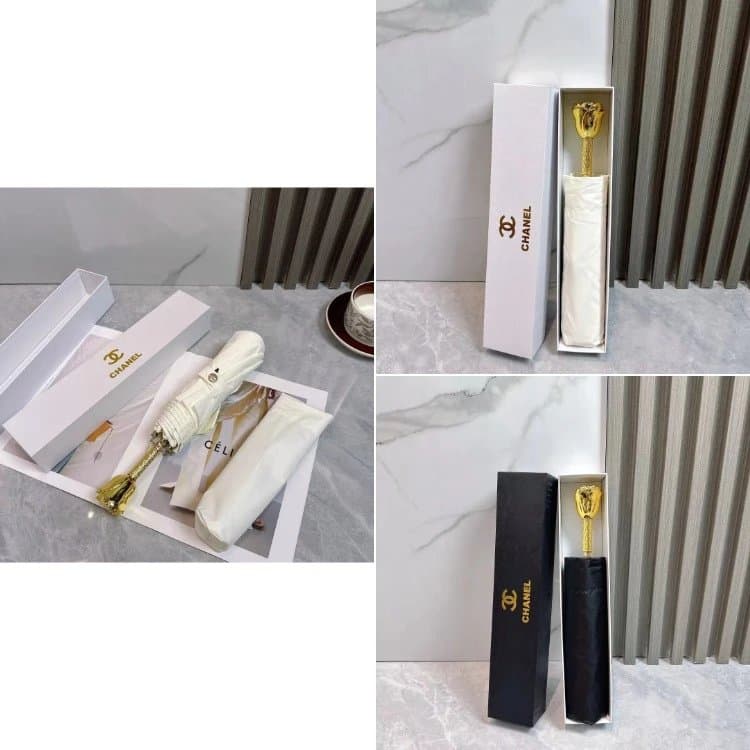 Chanel Rose Gold-Handled Umbrella [2 styles] | 7757293892